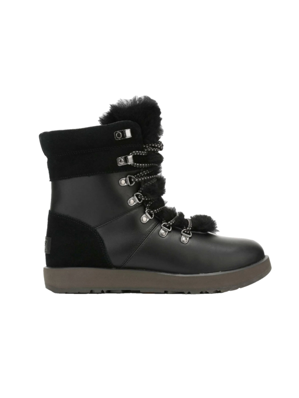 Ugg Viki Waterproof Boot Black Suede Leather Sz 8 style 1017493 new